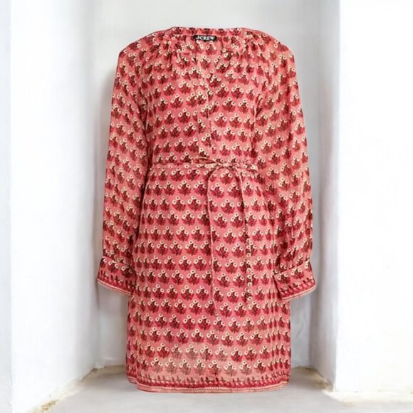 J. Crew Cabana mini dress in block-print ramie Size XXS - Picture 4 of 12